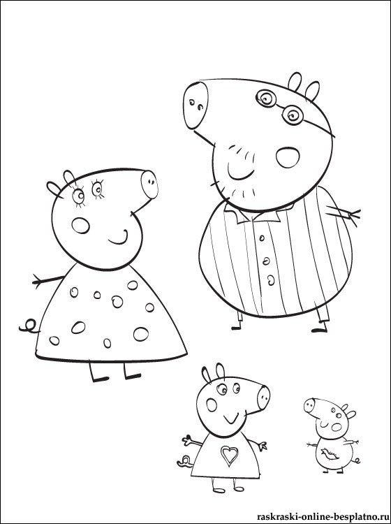  раскраски на тему Свинка Пеппа для детей   раскраски на тему свинка пеппа для мальчиков и девочек. Интересные раскраски с персонажами мультфильма свинка пеппа для детей и взрослых  