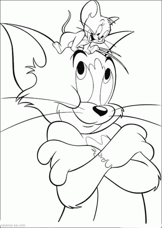 Раскраски для мальчиков и девочек с героями любимого мультфильма Томом и Джерри . Разукрашки с Томом и Джерри . Приключения Тома и Джерри раскраски .           