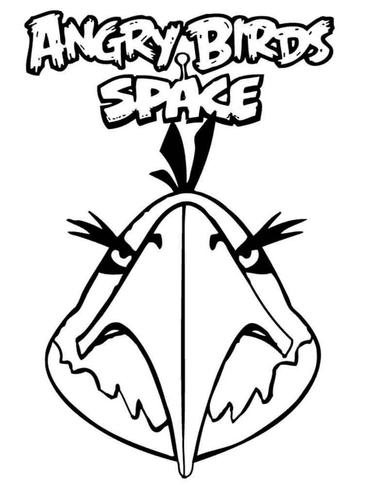  Раскраска Энгри бердс с логотипом игры и мультика