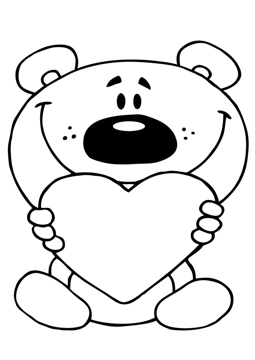  Мишка Тедди с большой улыбкой и маленьким сердцем в руках