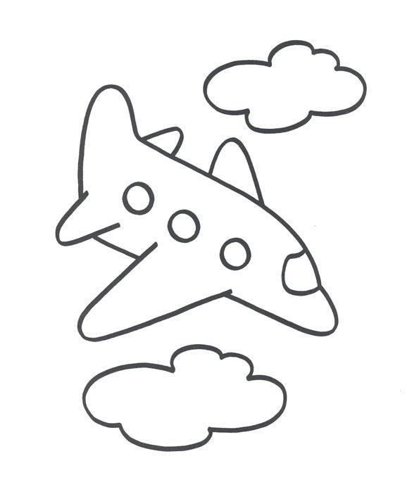  Раскраски самолетик в облаках