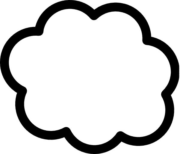 Раскраски облака для школьников, раскраски для начальной школы облака, природные явления  Облако широкий контур 