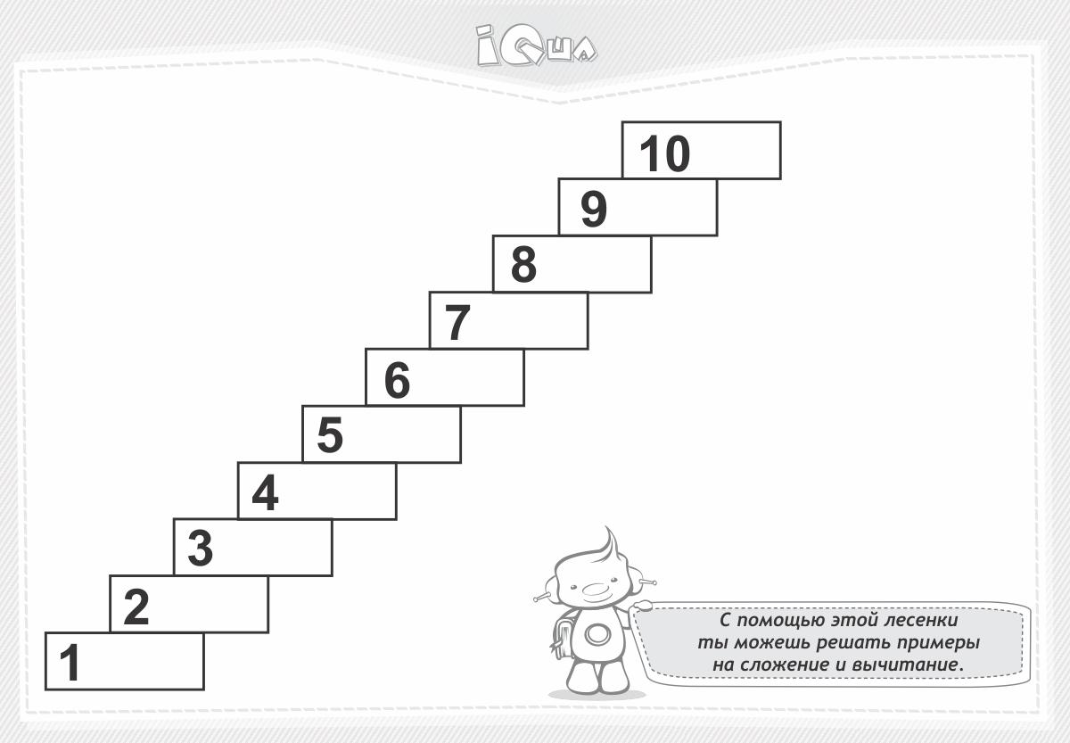 реши примеры задания по математике   Лестница от IQши с помощью которой можно решать примеры на сложение и вычитание