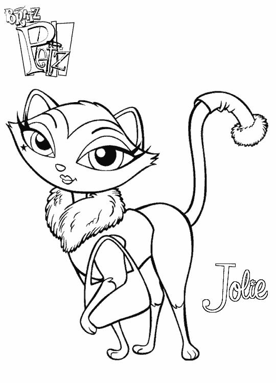  Раскраски кошка Джоли из Братц