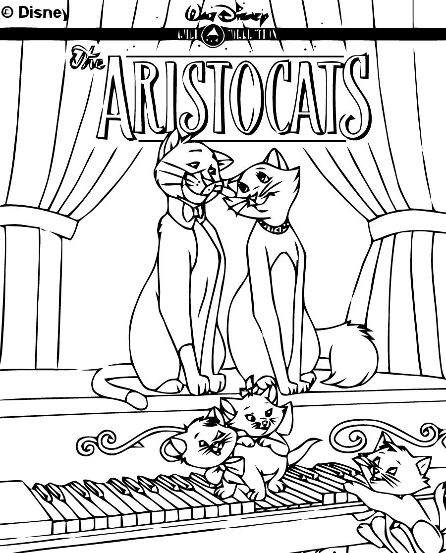 Коты аристократы раскраски для малышей  Раскраски обложка к ильму коты аристократы