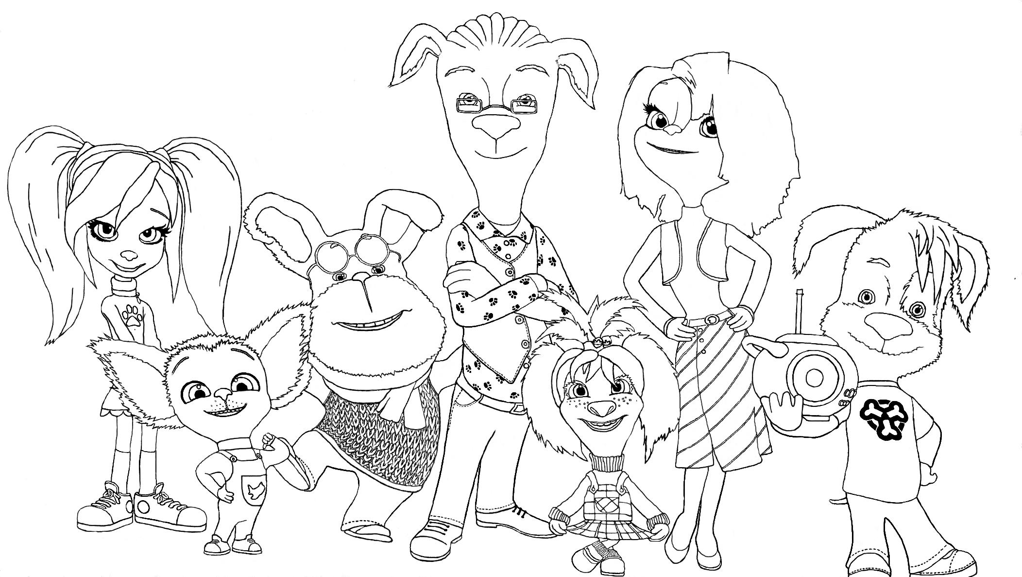 Раскраски про семейку Барбоскиных для малышей  Раскраски барбоскины все семья