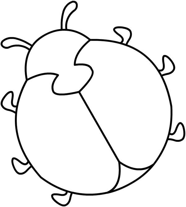 Раскраски контуры для вырезания жук, жучок, жуки  Раскраска жук с круглым брюшком