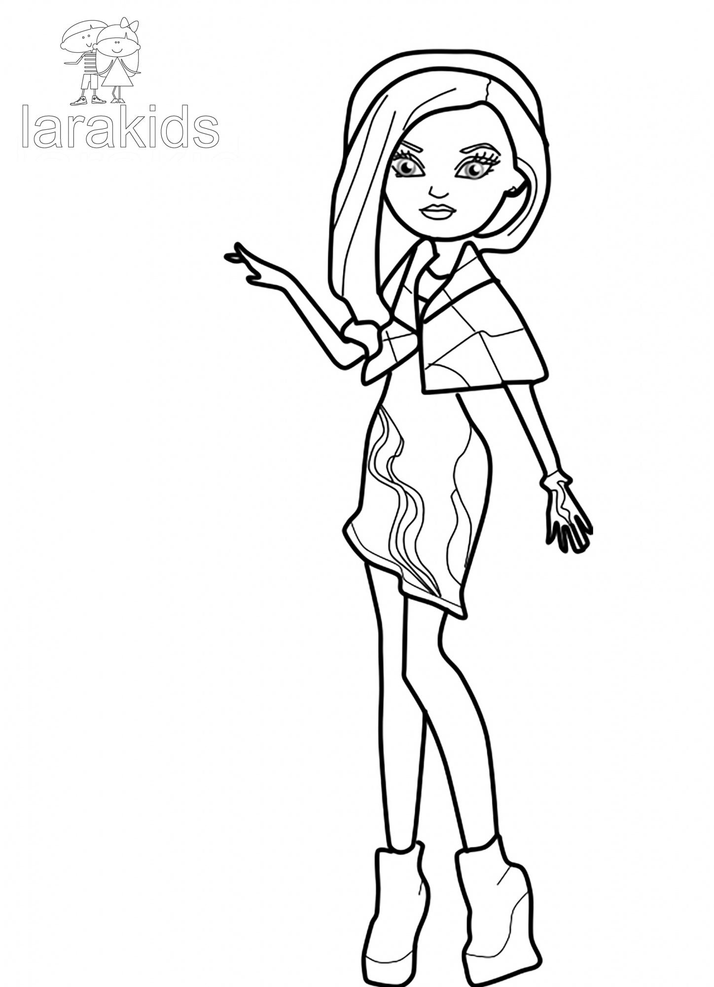 Раскраски с серии кукол Эвер Афтер Хай, раскраски девочек по мультфильму Эвер Афтер Хай  Раскраска кукла из серии Эвер Афтер Хай