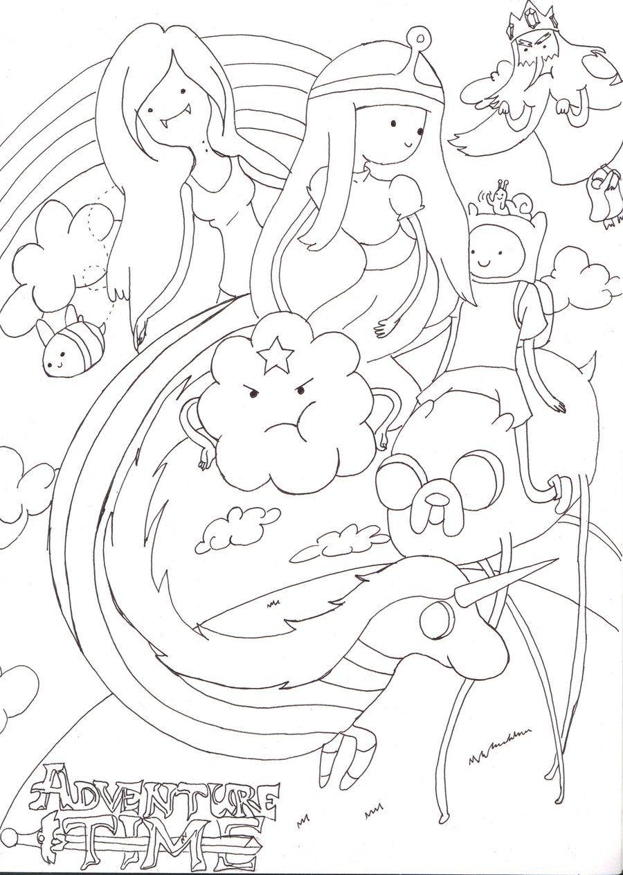 Раскраски Время приключений (Adventure Time free colouring pages) скачать