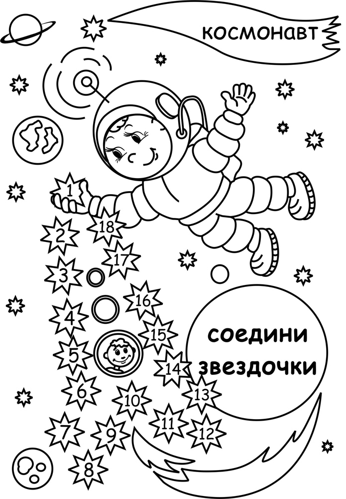 Раскраски День космонавтики Раскраска день космонавтики целиком посвящена теме, связанной с внеземным пространством и отправкой туда человека.