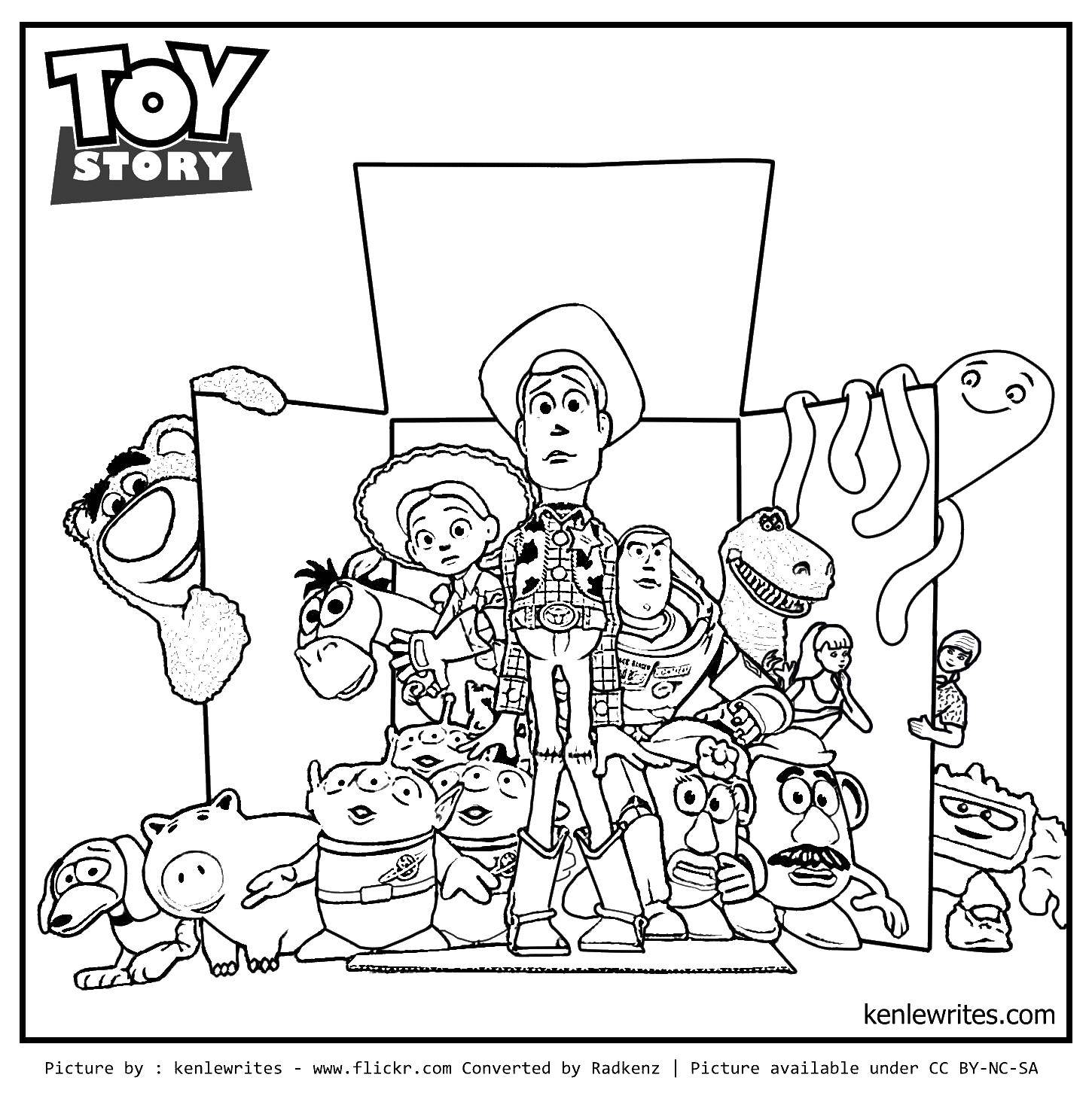 Раскраски Истории игрушек Раскраски Истории игрушек для детей 