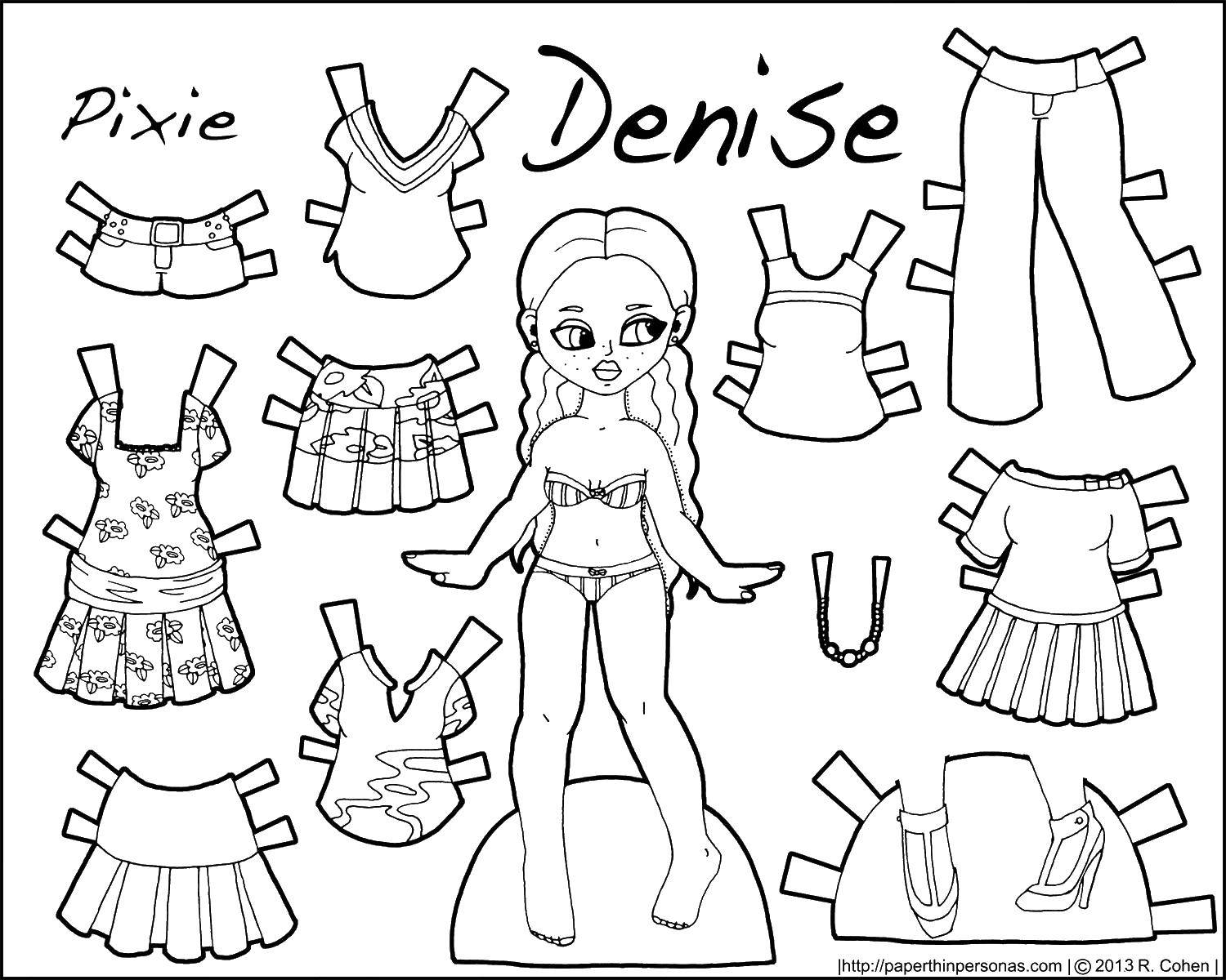 Бумажные куклы Бумажные куклы раскраски и цветные бумажные куклы для девочек