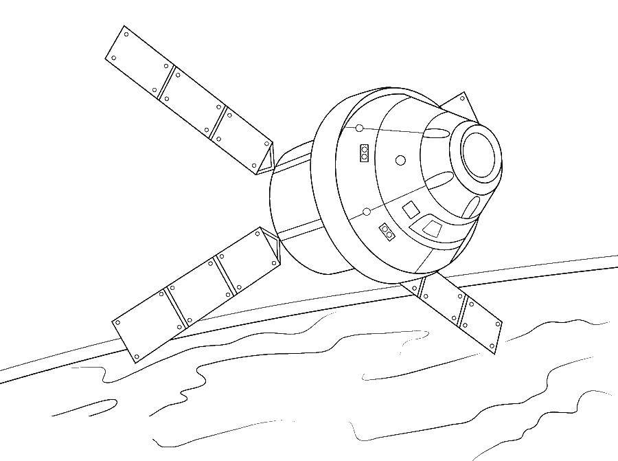 Раскраски Космические корабли Раскраски Космические корабли. Раскраски с космическим транспортом, исследовательскими кораблями и аппаратами