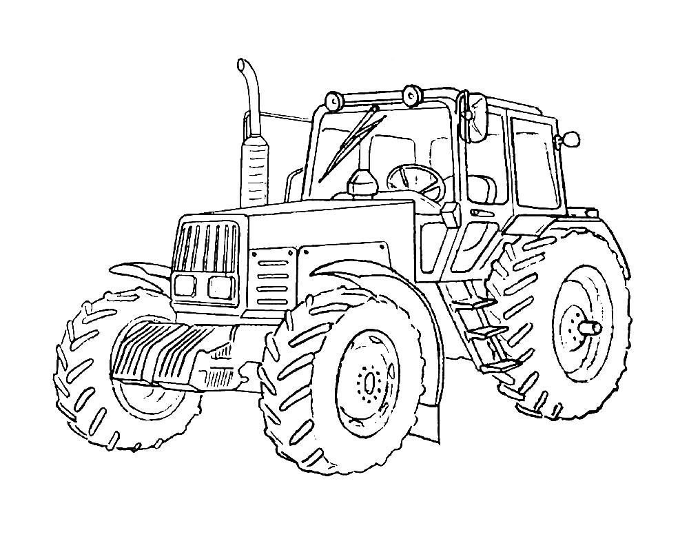 Раскраски трактор Раскраски трактор, раскраски для мальчиков трактор в поле, тракторист