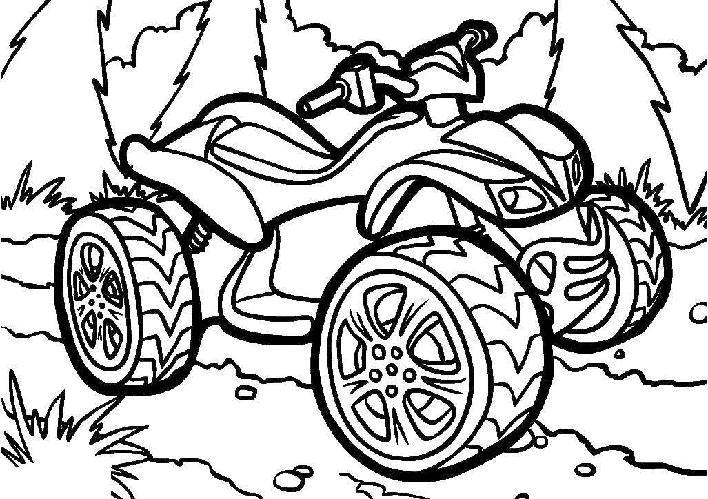 Раскраски квадроциклы Раскраски квадроциклы, мотоциклы с четырьмя колесами