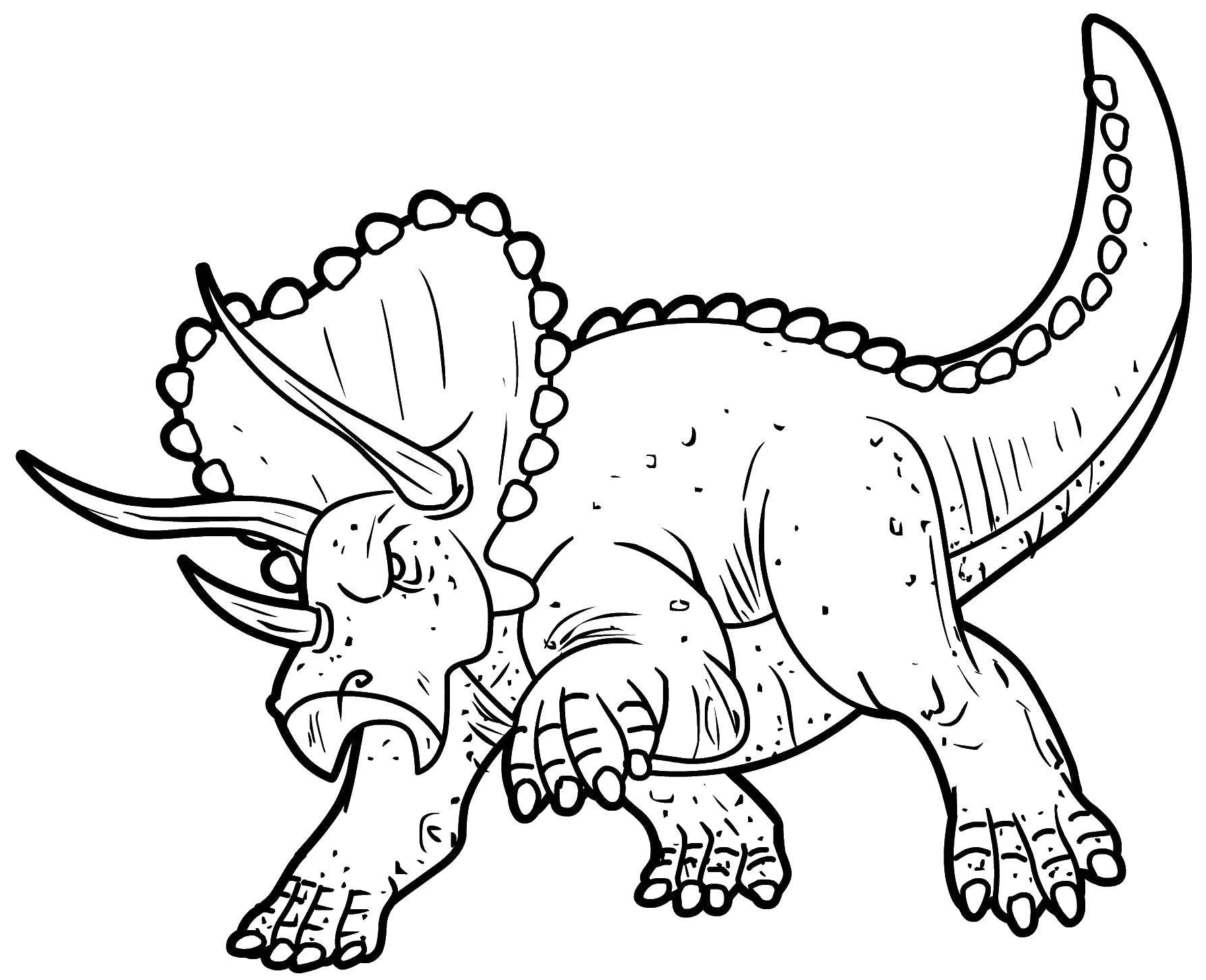 Раскраски Трицератопс Раскраски Трицератопс, раскраски с динозаврами для детей
