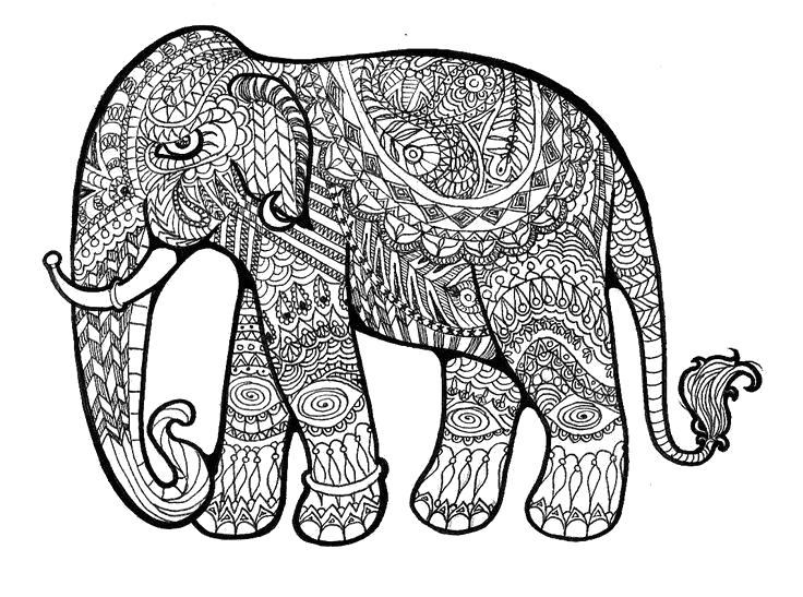 Раскраски слоны Раскраски слоны, раскраски антистресс для взрослых и подростков со слонами